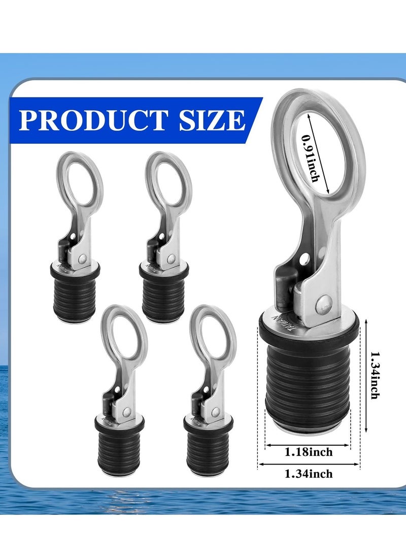 KASTWAVE Snap Handle, Drain Plug, T Handle Drain Plug for 2.54CM Diameter, Drains Handle, Boat Drain Plug, Marine Boat Drain Plugs, Boat Accessories, Drain Plug(2 Pcs ) - Image 2