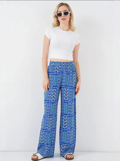 BIG DART BDART High Waist Geometric Striped Palazzo Pants