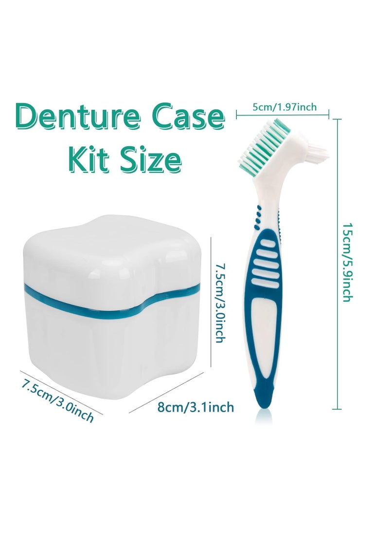 Denture Cleaner Box and Brush Set - 2 Pack Denture Bath Case with Basket + 2 Pack Denture Brush, Portable Denture Retainer Storage Box, False Teeth Brushes for Oral Care (Green and Dark blue) - pzsku/Z578019CE5C59BC43D483Z/45/_/1735366759/036ac5f9-2400-49a9-befe-326b20edbcec