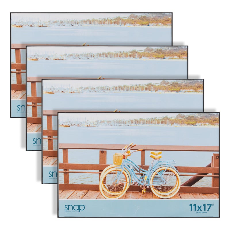 Snap  11x17 Front Loading Desktop  Wall Mounted Photo Frame  Perfect for Showcasing Memories in Style  Versatile and Durable Design for Home or Office Dcor  Rectangular Wall Mount  Set of 4