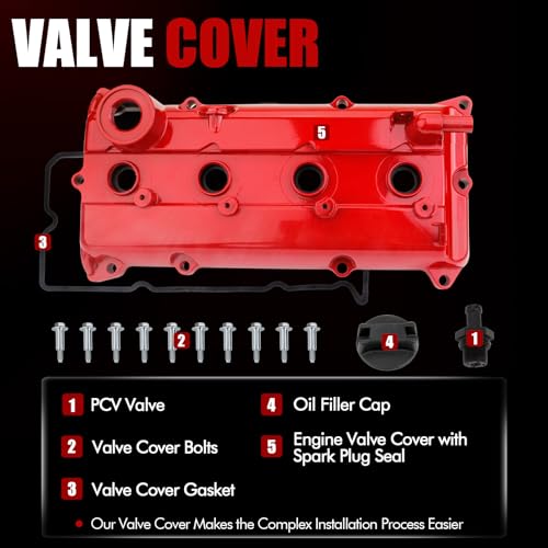 MITZONE غطاء صمام ألمنيوم MITZONE محدث متوافق مع نيسان ألتيما سنترا SE-R SE-R SpecV 2.5L L4 - بنزين 2002-2006 - Image 5