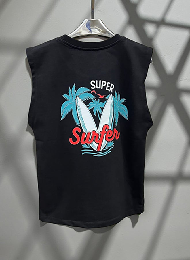 WHITE RABBIT Printed Cut T-Shirt Kids – Black - Image 3