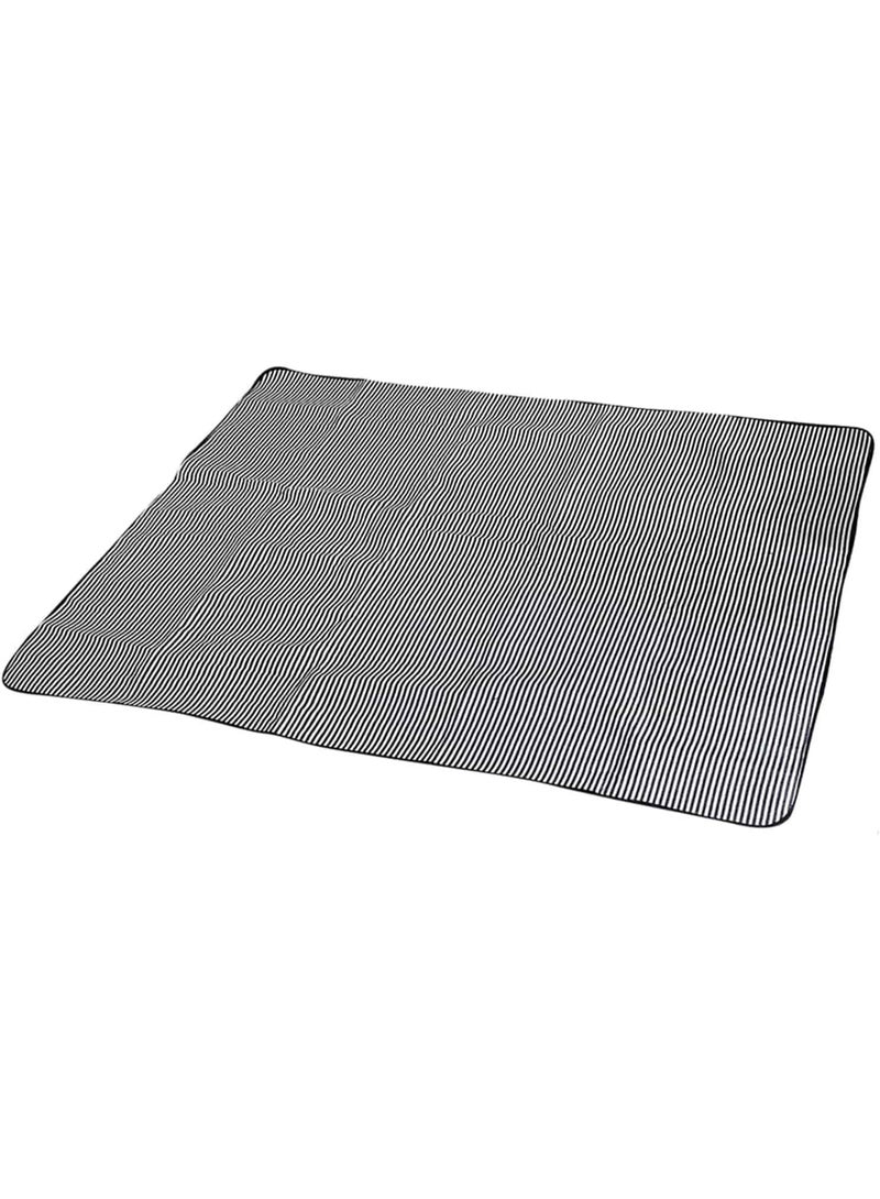 أنمي 200بطانية نزهة كبيرة جدًا مضادة للماء x200  طبقات للشاطئ والحديقة والسفر - تطوى وتنظف بسهولة 3سم - (أزرق وأبيض) - Image 5