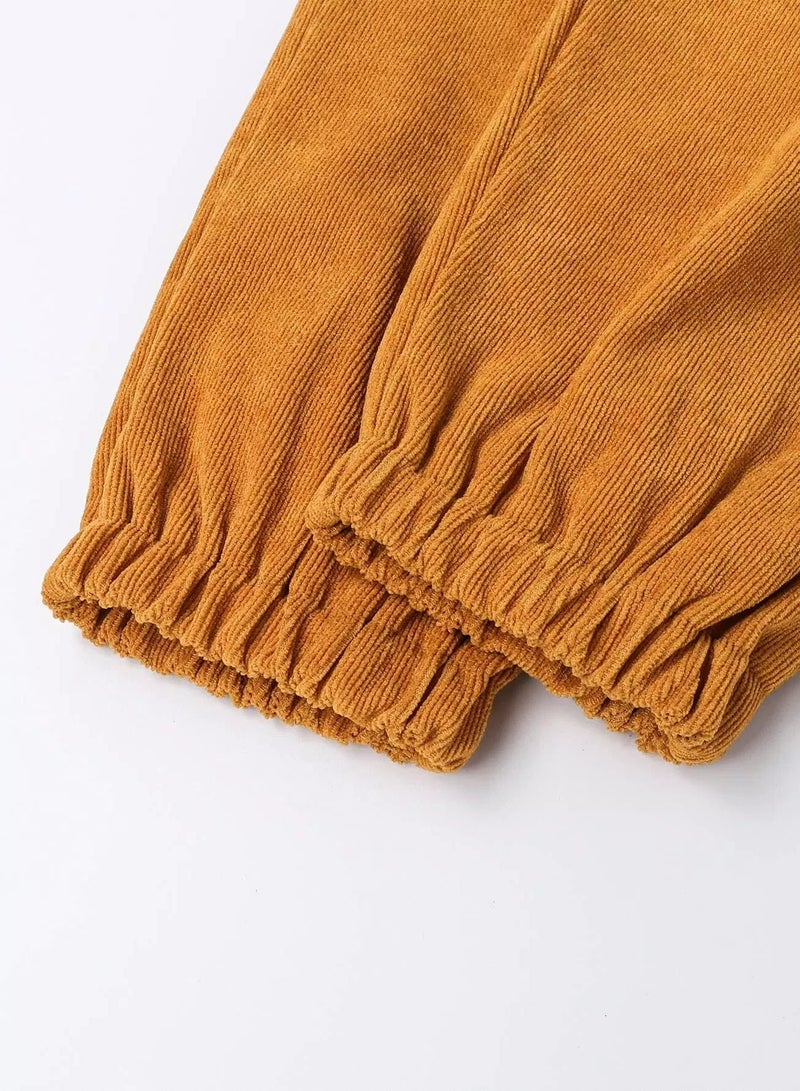 Toddler Girls Flap Detail Corduroy Blouse & Joggers - Image 3