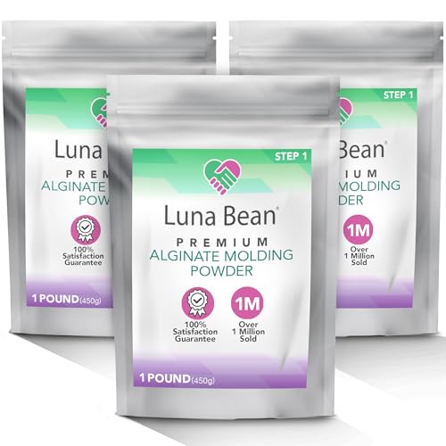 Casting Keepsakes Luna Bean Alginate Molding Powder Refill for Hand Casting Kit - Non-Toxic, Fast Setting - 3 lb (1,350g) - Anniversaries, Birthdays, Family Activities, Couples - Image 1