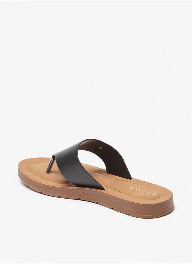 Le Confort - Women Solid Slip On Thong Sandals - Image 1