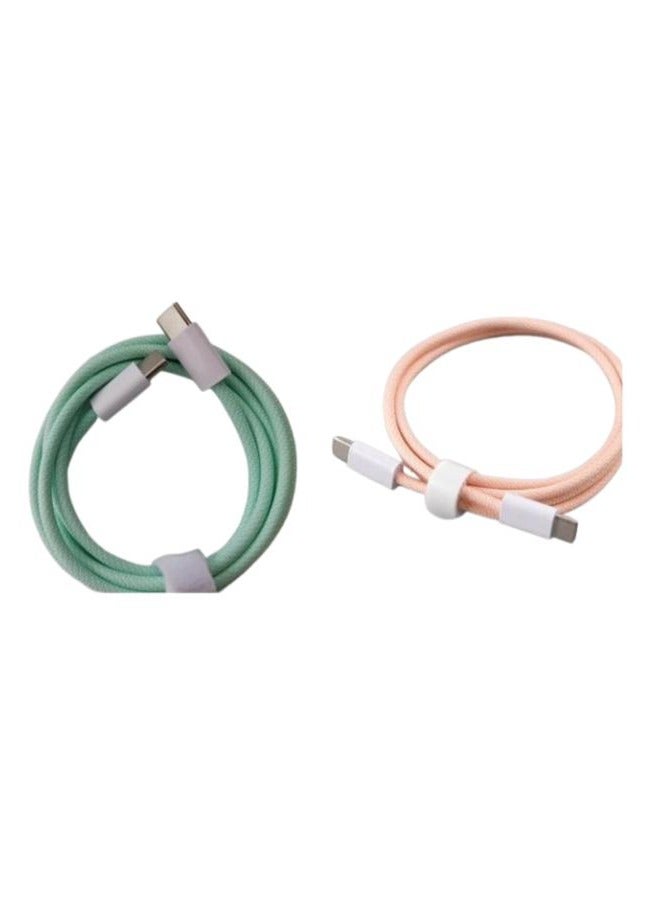 أرت لوك كابل شحن سريع من النوع C إلى النوع C لهاتف iPhone 15 Pro max/15 Pro/15 plus/15 قطعتين - Image 1