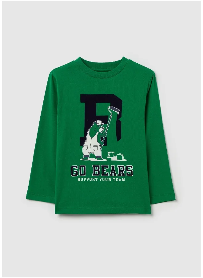 او في اس Long-sleeved T-shirt with print