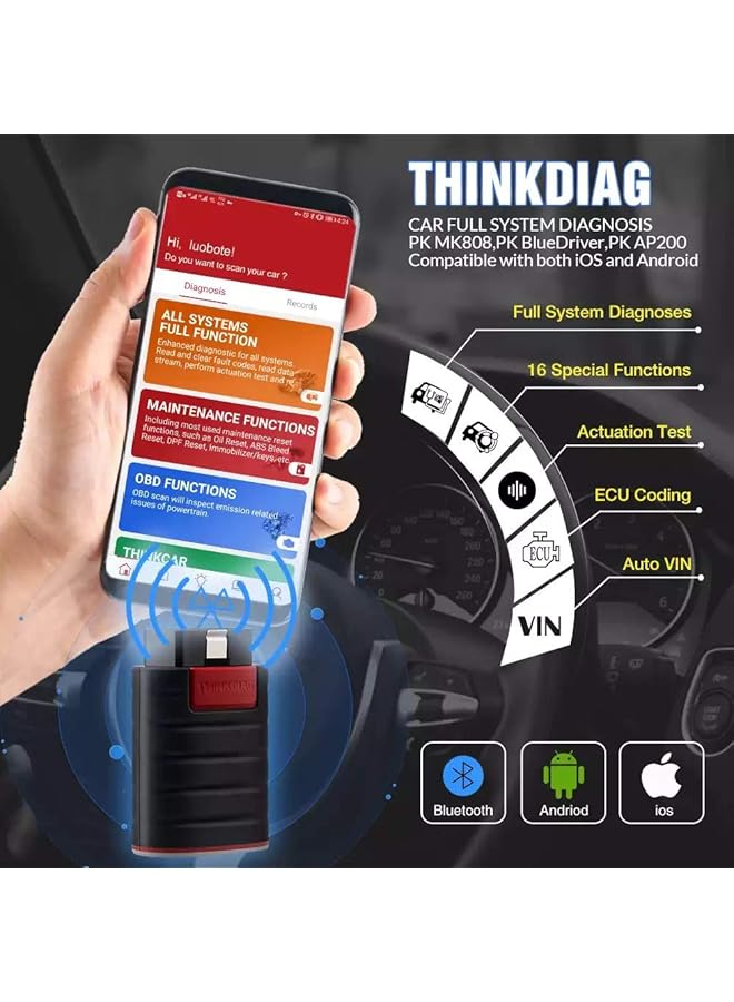 فكر في السيارة تشغيل أداة تشخيص الطاقة الكاملة للنظام Thinkdiag Obd2 مع جميع البرامج - Image 2