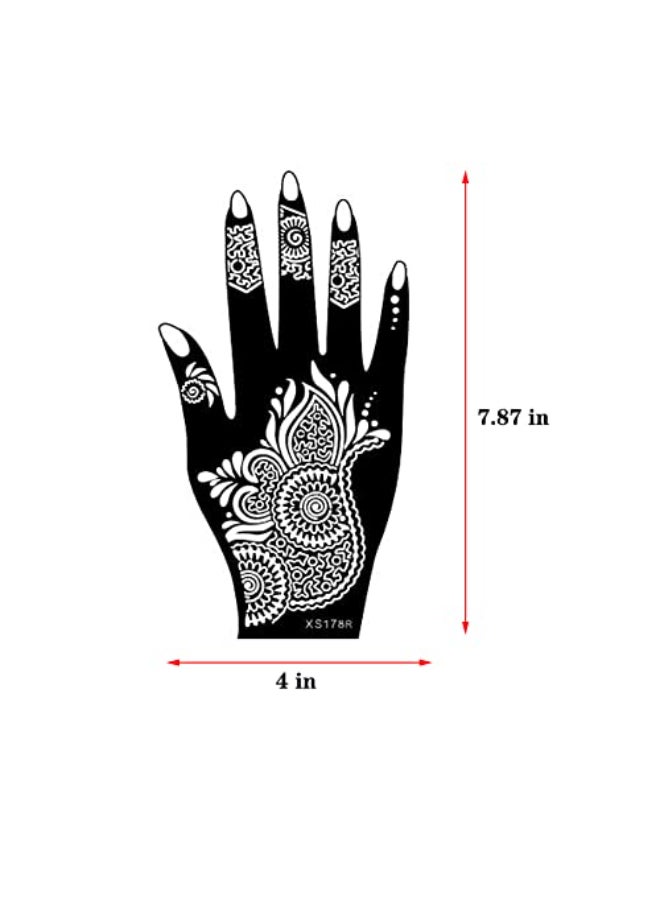 XMASIR 20 Sheets Henna Tattoo Kit Stencil for Hand Temporary Airbrush Tattoos Stencils Arabian Tattoo Stickers Henna Templates for Body Paint Art 20Pcs1 - Image 4