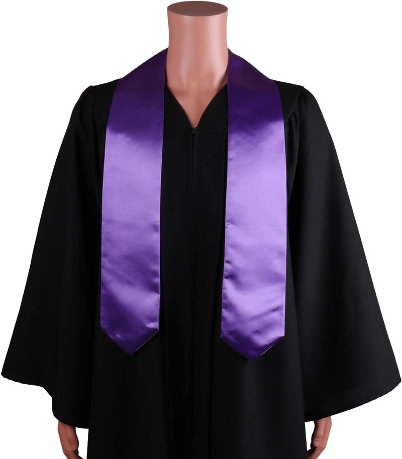 SAMDEEMI Unisex Adult Plain Graduation Stole Sash 60" long - Image 2