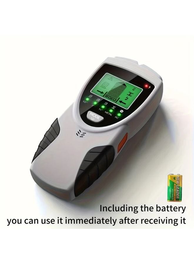5 In 1 Stud Finder Wall Scanner With LCD Display Locates Wood Metal Pipes AC Wires - Image 1