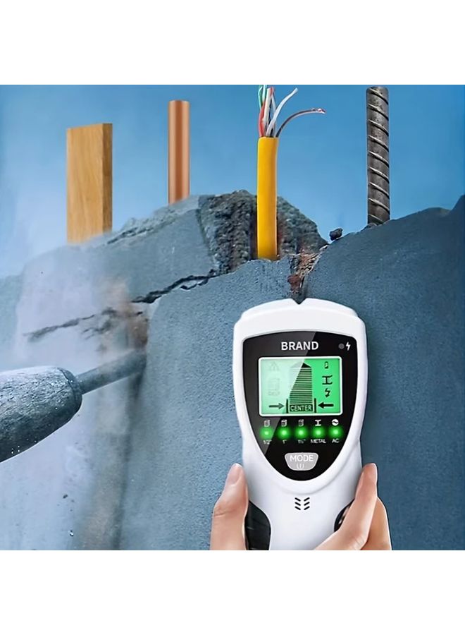 5 In 1 Stud Finder Wall Scanner With LCD Display Locates Wood Metal Pipes AC Wires - Image 5