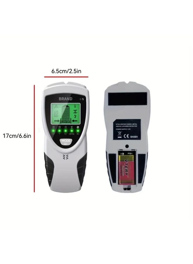 5 In 1 Stud Finder Wall Scanner With LCD Display Locates Wood Metal Pipes AC Wires - Image 3
