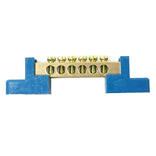 RLECS 2pcs Terminal Bus Bar Terminal Block Brass Wire Screw Terminal Grounding Strip Bus Bar Block - Image 4