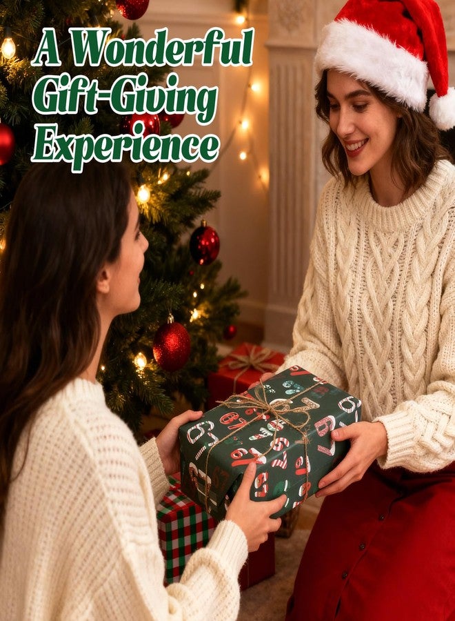 2Pcs 67 Christmas Wrapping Paper, 2025 Funny Holiday Gift Wrap, Unique Six Seven Festive Wrapping Papers, 67 Meme Funny Teen Holiday Gift Wrap (White+Green) - Image 4