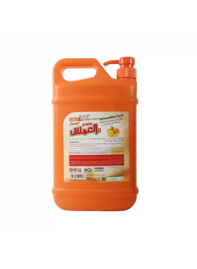 Al Emlaq صابون سائل لغسل الصحون من العملاق بقوة مزدوجة برائحة البرتقال الفائقة - 1800 مل - Image 2