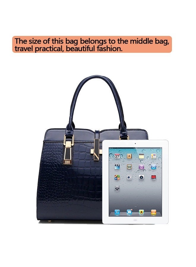 Yolu Crocodile Texture PU Leather Handbag Women Leather Crossbody Bag - Image 4