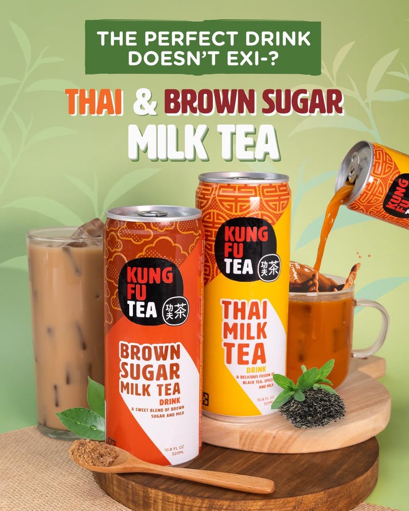 Kung Fu Tea Milk Tea (Brown Sugar + Thai Milk Tea) - Image 5