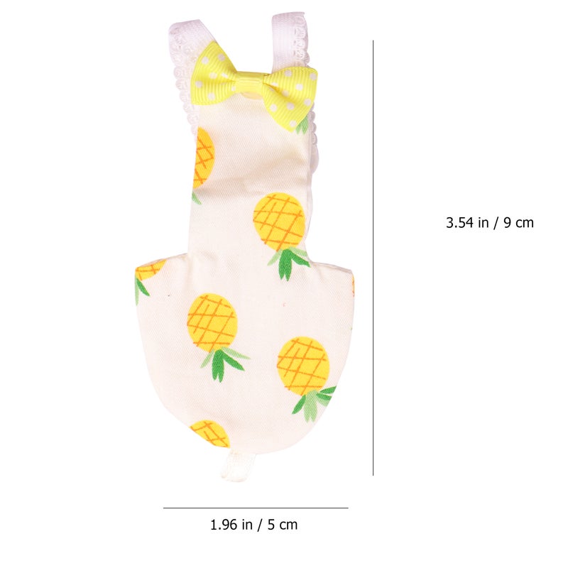 Parrot Bird Clothes Bird Diaper Parrot Flight Suit Bird Clothes Supplies (Pineapple XS) - Image 2