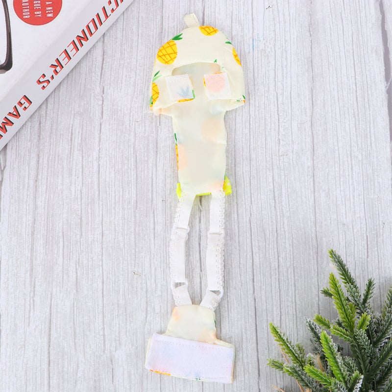 Parrot Bird Clothes Bird Diaper Parrot Flight Suit Bird Clothes Supplies (Pineapple XS) - Image 4