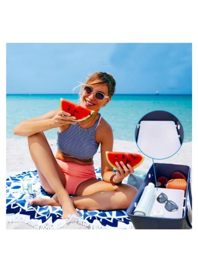 ILovhaprty Divider Tray for tote bag Original Accessories for tote bag X Large Beach Bag Accessories Suitable for tote bag and Divide Space White 2PCS  - Image 5