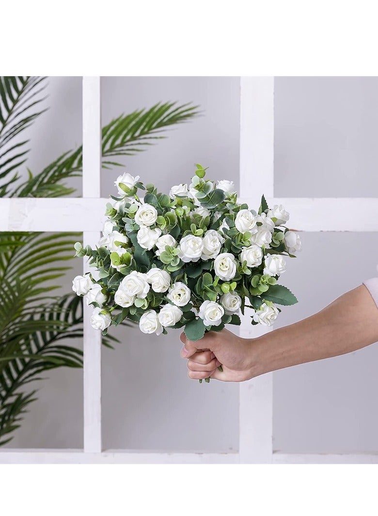 AROAQ Artificial Rose Flowers, Elegant Artificial Flowers Bouquet, Real Looking Silk Roses With Stems For Diy Wedding Bouquets Centerpieces Party Home Decorations And Outdoors, (Cream Color) - Image 3