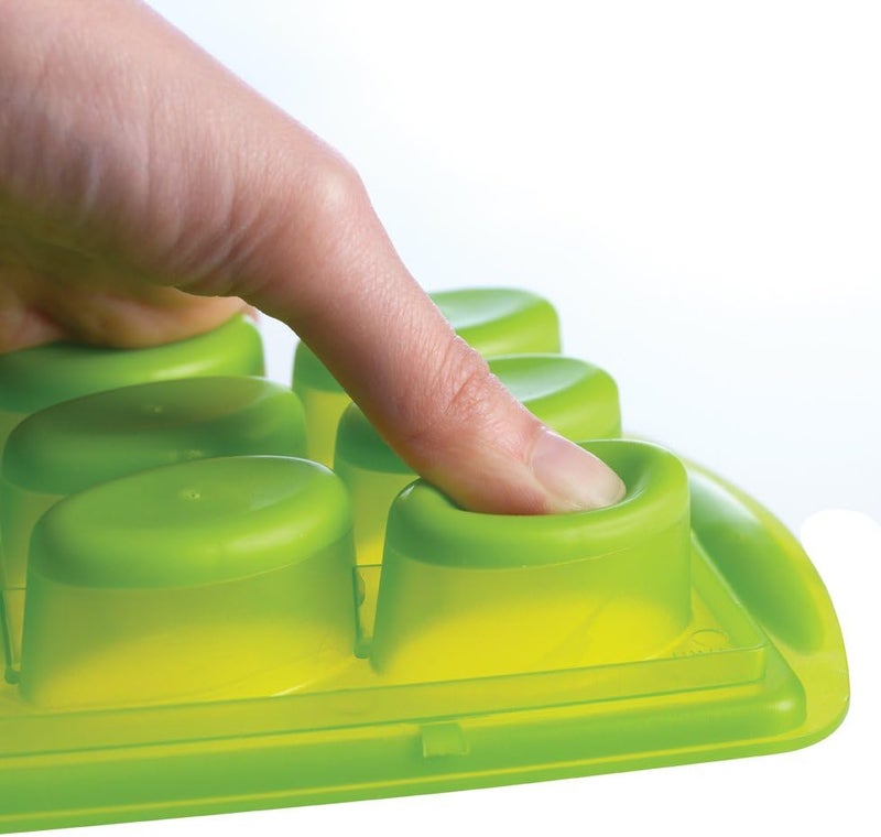 Mastrad Oval Ice Cube Tray - Ice Cube Tray with Lid - 15-Compartment Ice Cube Tray - Stackable Ice Cube Maker with Useful Serving Tray Lid - Flexible Housing for Easy Release - Image 2