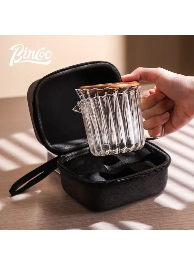 Bincoo 3 قطع في 1 مجموعة مرشح تخمير القهوة اليدوية مع رأس تقطير زجاجي للتخييم المنزل المكتب - Image 4