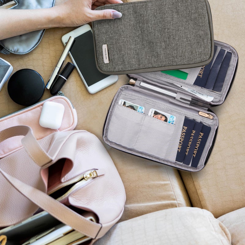 Travelon Travelon RFID Blocking Family Passport Zip Wallet, Ocean, 4.75" x 8.25" x 0.75"  - Image 2