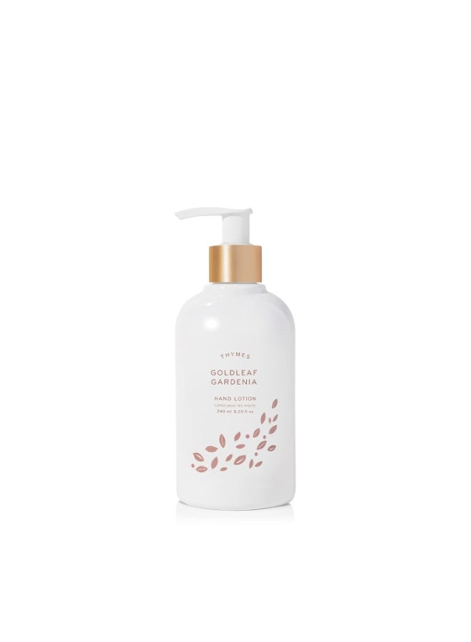 Thymes Hand Lotion Gold Pump - 8.25 Fl Oz - Goldleaf Gardenia - Image 1