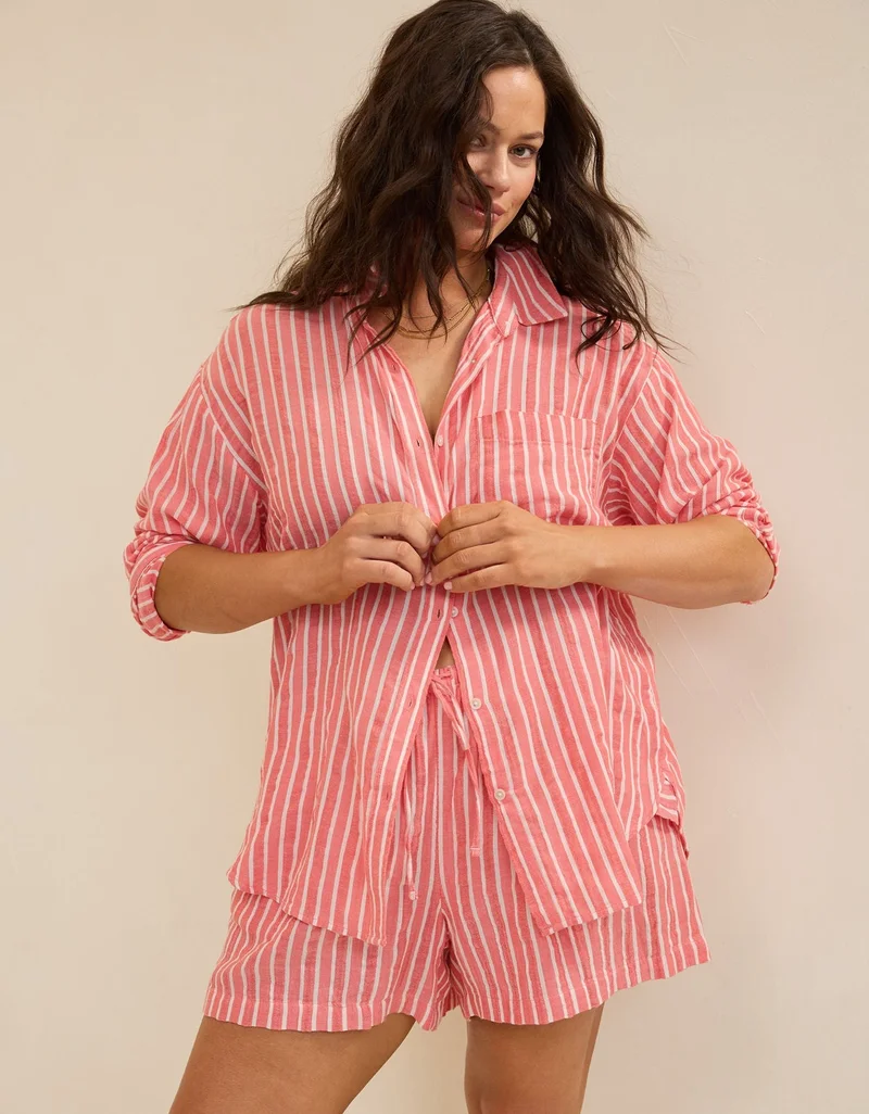 Aerie  Aerie Day-Off Cover Up Shirt for Women | Best Price UAE