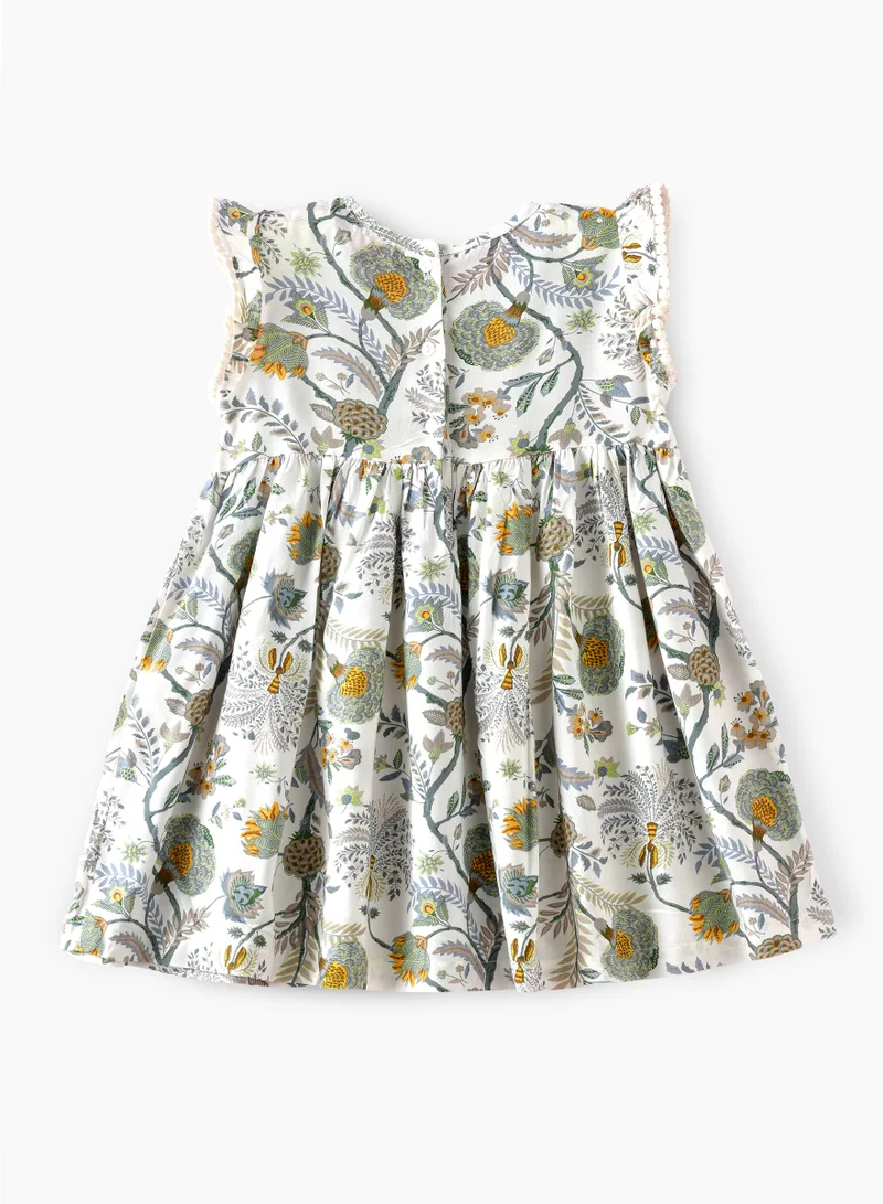 Jelliene Sunshine Sprinkles: Girls' Flowy Viscose Dress Breezy Fun & Springtime Flair