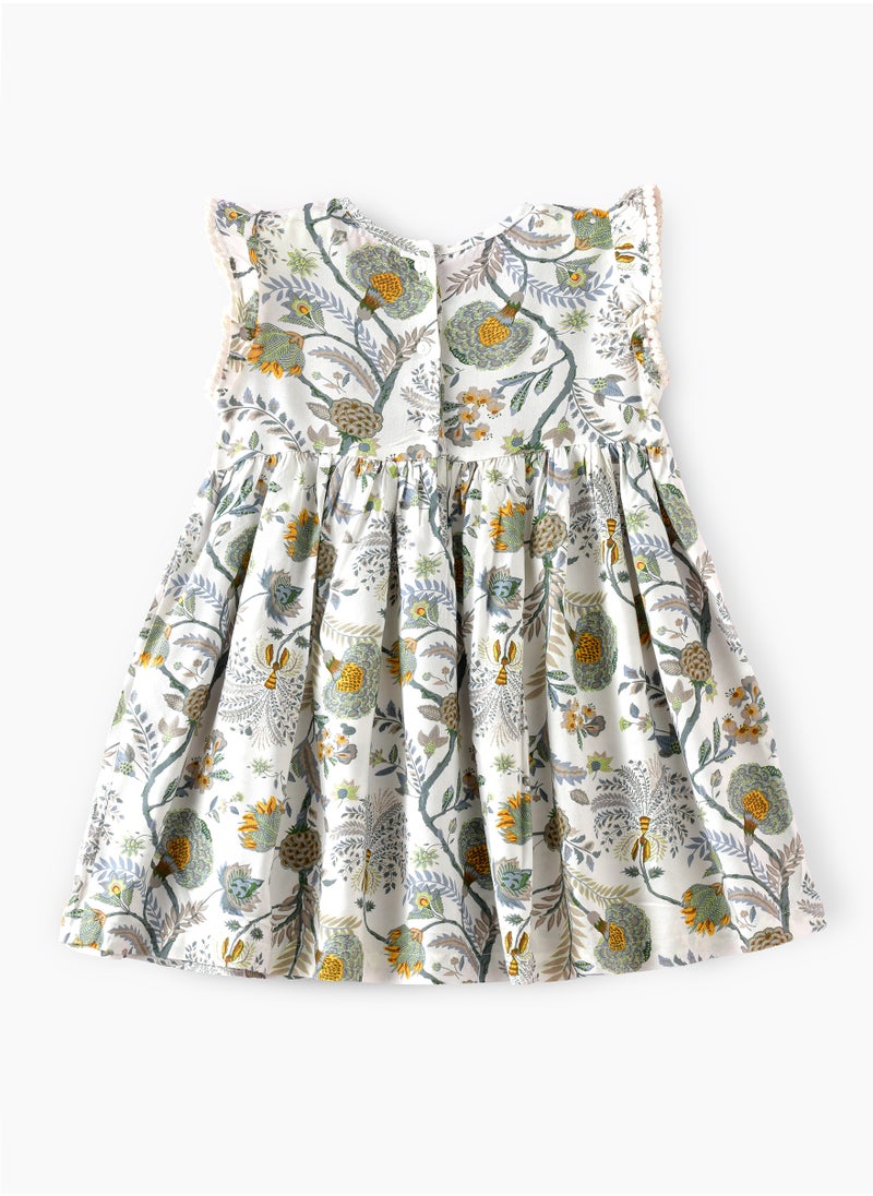 Jelliene Sunshine Sprinkles: Girls' Flowy Viscose Dress Breezy Fun & Springtime Flair  - Image 2