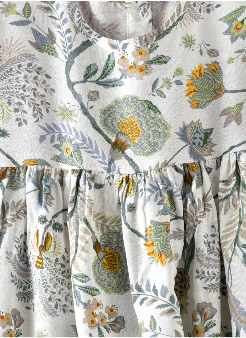 Jelliene Sunshine Sprinkles: Girls' Flowy Viscose Dress Breezy Fun & Springtime Flair  - Image 3