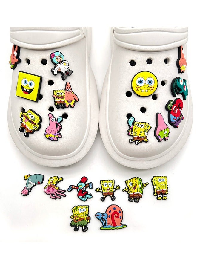 Spongebob 20-Piece Crocs Shoe Decoration Charms,Cartoon Cute Charms Shoes Charm For Crocs Hole Hole Shoe,For Kids Boys Girls Man Woman Party Favor - Image 2