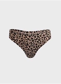 Printed High Leg Thong