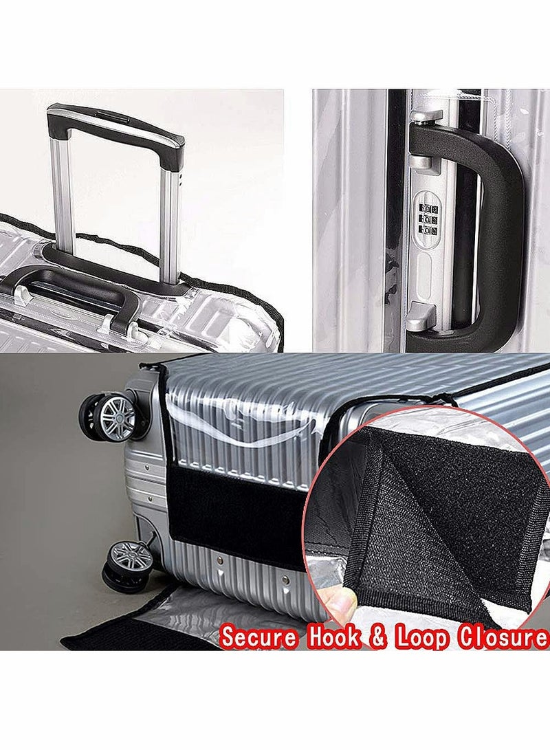 KASTWAVE Clear PVC Suitcase Cover Protectors, Travel Luggage Trolley Case Cover, Transparent Travel Luggage Cover Waterproof Dust-Proof Scratchproof for Business Trip Daily Using (26 Inch) - Image 5