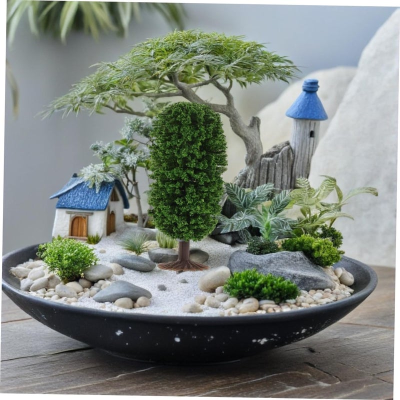5pcs Model Landscape Plants for Train Diorama Miniature Pine Trees Plastic Tree DIY Building Landscape Decoration Accessories - Image 5
