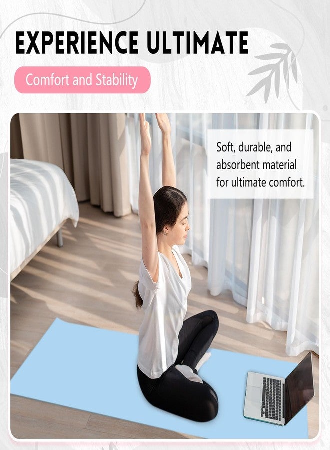Breling 4 Pack 72" x 24" Hot Yoga Towel Non Slip Microfiber Mat Towel Sweat Absorbent Soft Pilates Mat Essentials for Hot Yoga Pilates Exercise(Purple, Pink, Blue, White) - Image 5