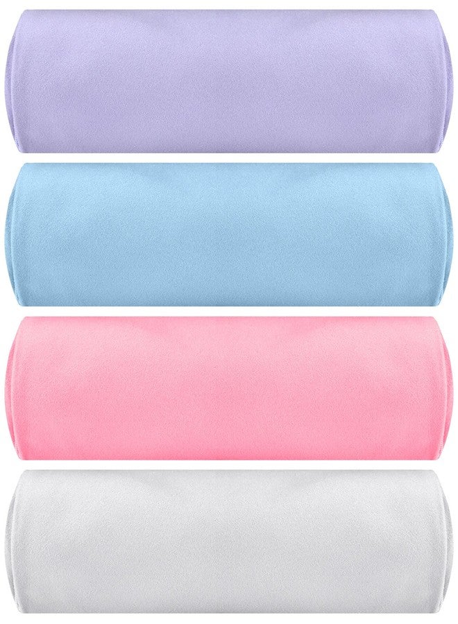 Breling 4 Pack 72" x 24" Hot Yoga Towel Non Slip Microfiber Mat Towel Sweat Absorbent Soft Pilates Mat Essentials for Hot Yoga Pilates Exercise(Purple, Pink, Blue, White) - Image 1
