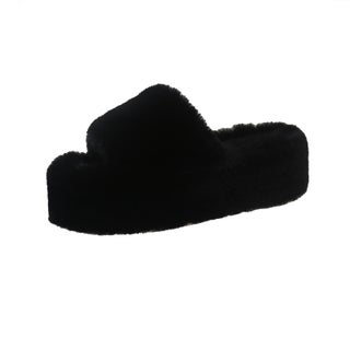 2024 autumn and winter new thick-soled outerwear fluffy slippers womens one-word home plush slippers foreign trade open-toed cotton slippers black - pzsku/Z57817D6AF52389A389A0Z/45/1746223154/eef5f0b6-3cfe-46bc-8bde-5cbfe51a0431