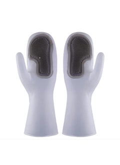 Paghadi Paghadi Silicone Hand Gloves for Dishwashing Utensil Cleaning Pet Grooming and Kitchen Cleaner Random Color Free Size 1 Pairpack of 
