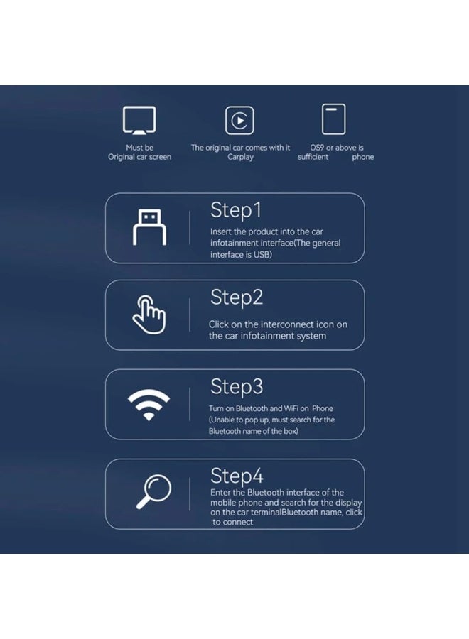 Wireless CarPlay Adapter – USB Car Infotainment Dongle, Plug & Play, Auto-Connect for iOS 10+ - Image 4
