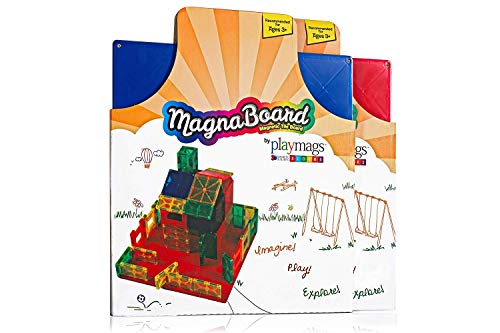 Playmags Building Board Magnetic Starting Building Plate or Other Magnetic Tiles Great Add on to Any Magnetic Tile Toy 1 Pack Colors May Vary - Image 1