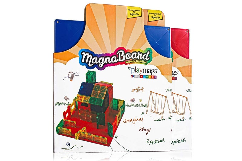 Playmags Building Board Magnetic Starting Building Plate or Other Magnetic Tiles Great Add on to Any Magnetic Tile Toy 1 Pack Colors May Vary - Image 2