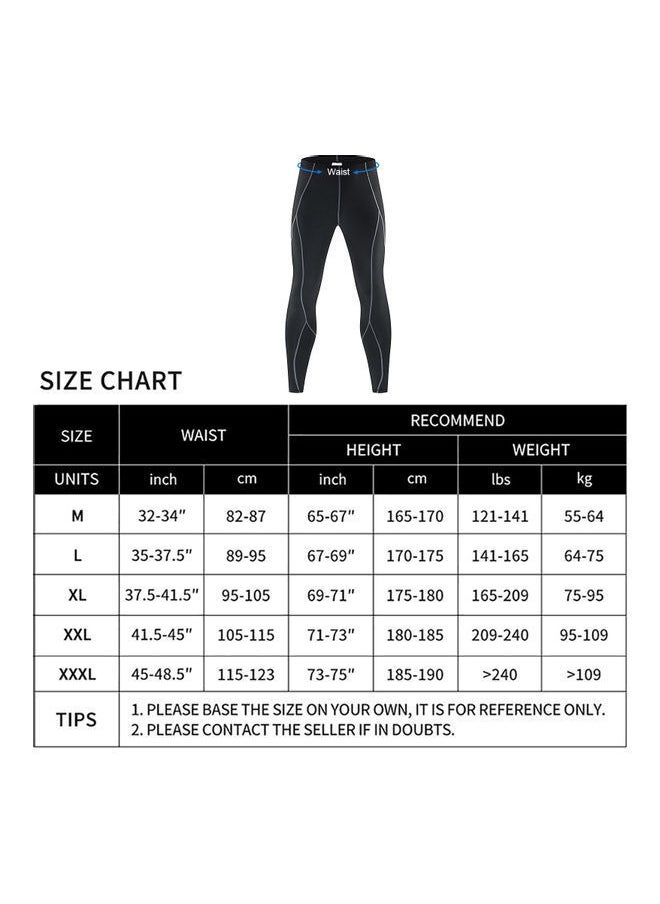 NIBEMINENT - Men Compression Pants Sports Baselayer Workout Active Tights Leggings Yoga Running Cycling Fitness XXL 23*1*18cm - Image 1