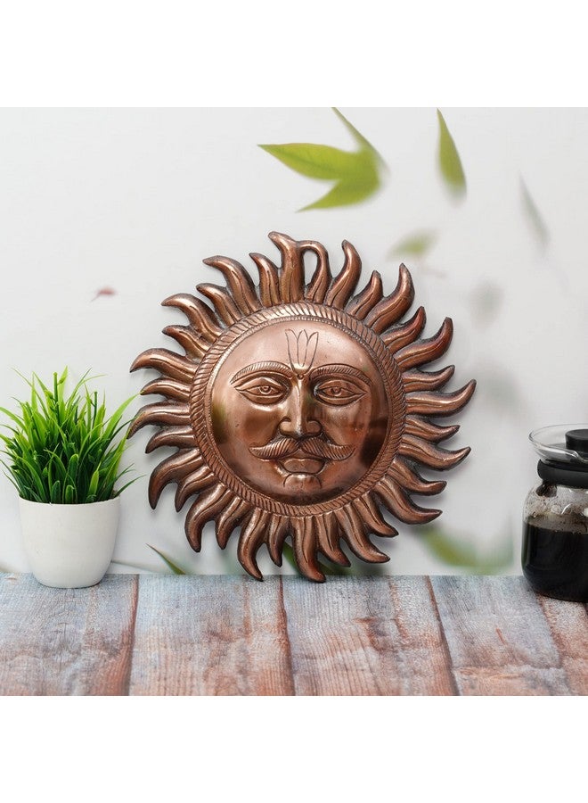 Craft Trade Copper Sun Idol Show Pieces for Home Decor Items for Living Room Bedroom Wall Hanging Decorative Good Luck Vastu Fengshui for Home Decoration - Image 2