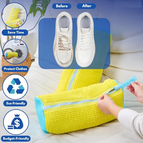 Hasselt Shoe Washing Machine Bag for Washer & Dryer – Reusable Laundry Shoe Bag with Durable Zipper, Side Opening Design for Sneakers, Running Shoes & Delicates – 360° Deep Cleaning Washable Shoe Cleaner Bag - Image 5