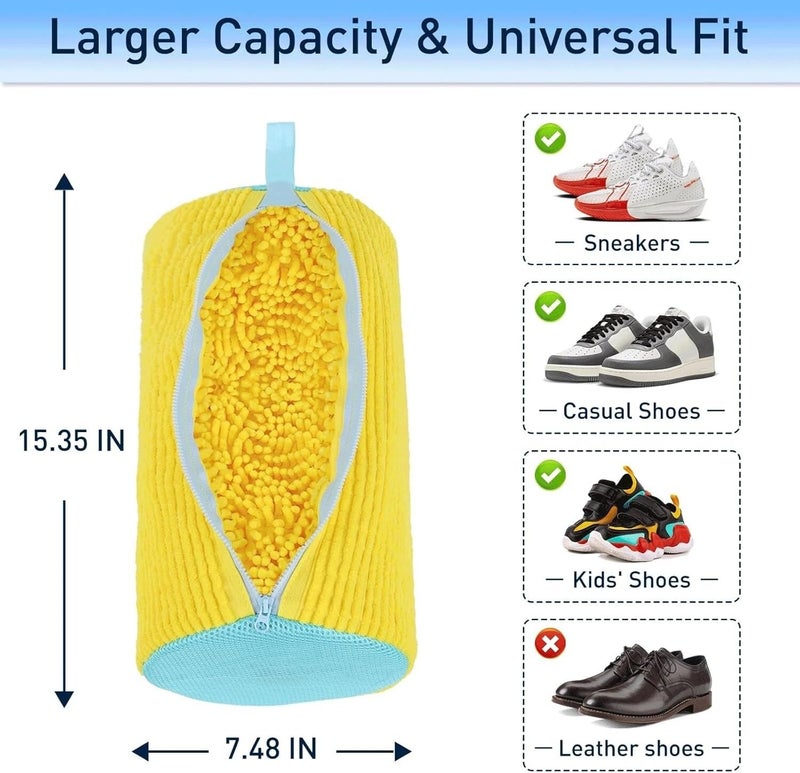 Hasselt Shoe Washing Machine Bag for Washer & Dryer – Reusable Laundry Shoe Bag with Durable Zipper, Side Opening Design for Sneakers, Running Shoes & Delicates – 360° Deep Cleaning Washable Shoe Cleaner Bag - Image 2